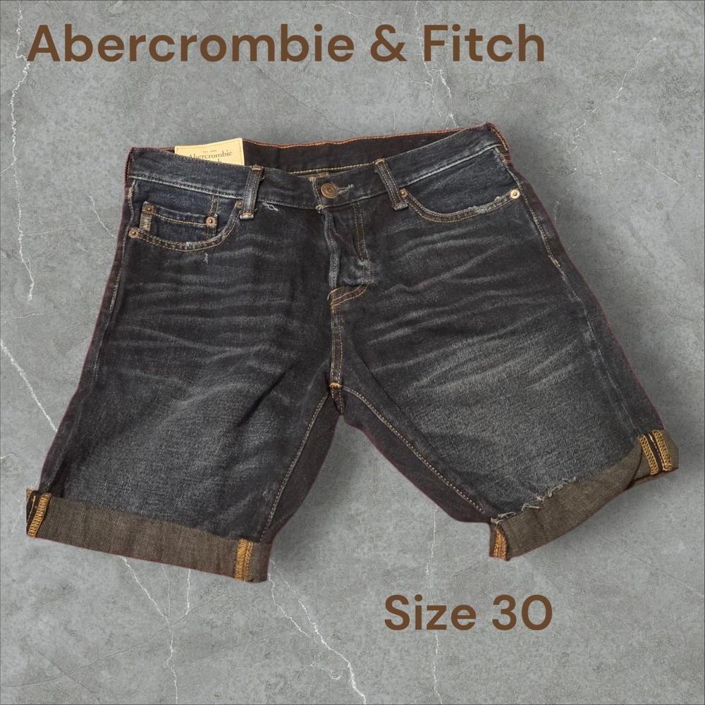 Abercrombie & Fitch Men's Dark Gray Jean Shorts